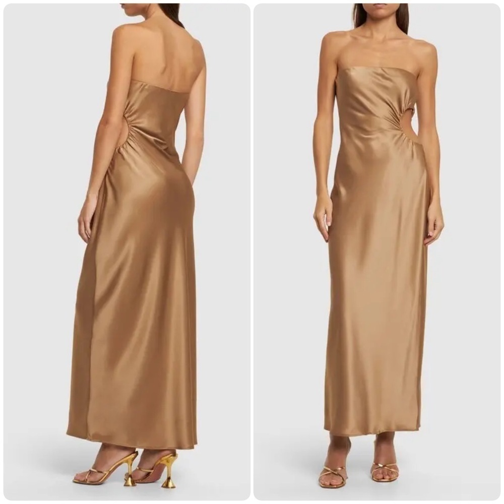 REFORMATION
Nevaeh Satin Midi Dress (D10)